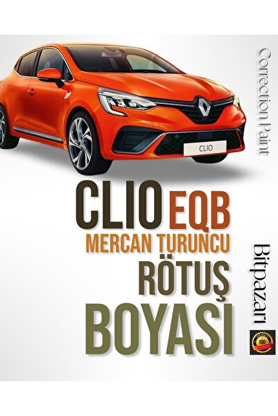 Flea Market رينو كليو كورال أورانج - EQB - طلاء سيارة لؤلؤي 20+20 مل زجاجة مز...