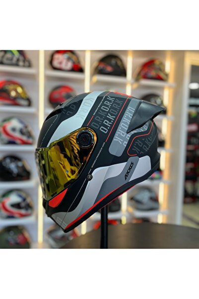 AXXIS MOTOMARİS Fenix Ork RED (ŞEFFAF VİZÖR)