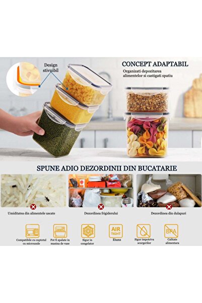 Köken Food storage container, 2L airtight, storage, BPA-free plastic, freezer/microwave/dishwasher