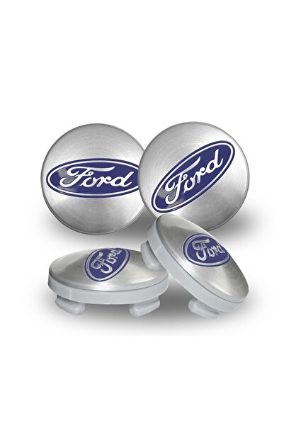 Ford Set 4 wheel caps 55mm FORD, for alloy rims, Chrom