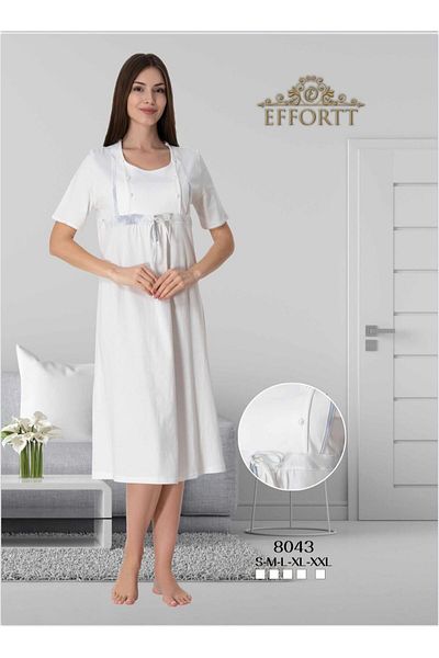 EM&FA TEKSTİL Pregnant Maternity Nightgown