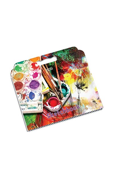 Roco دفتر رسم مثقب بمقبض أبيض 29.5 × 25.5 سم - 14 ورقة
