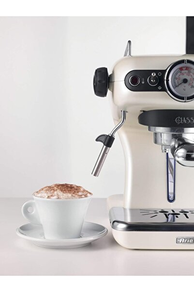 ARIETE Classica Espresso Coffee Machine with Manometer and Milk Frother, Auto Shut-off, Cappuccino M