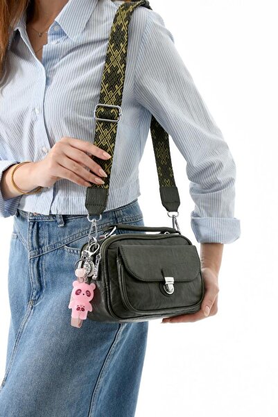 Baginn Vegan Δερμάτινη Γυναικεία Τσάντα Messenger 21*15 cm Wash Τσάντα ώμου α...