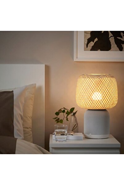 IKEA Speaker lamp base cover, bamboo