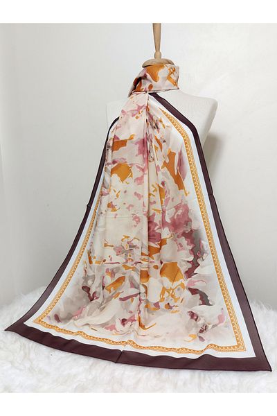 REMOMODA Patterned Watercolor Model Shawl Italian Cotton Flexible Soft Shawl High Quality
