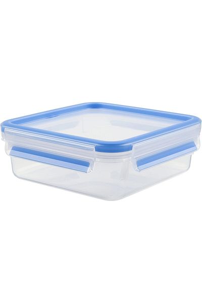TEFAL 0.85 Litre Square Master Seal Fresh Food Storage Clear/Blue