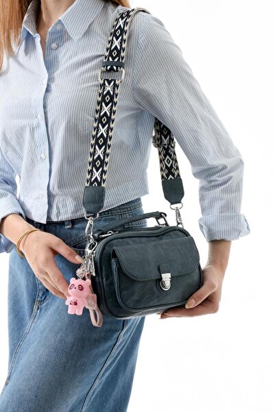 Baginn Vegan Δερμάτινη Γυναικεία Τσάντα Messenger 21*15 cm Wash Τσάντα ώμου α...