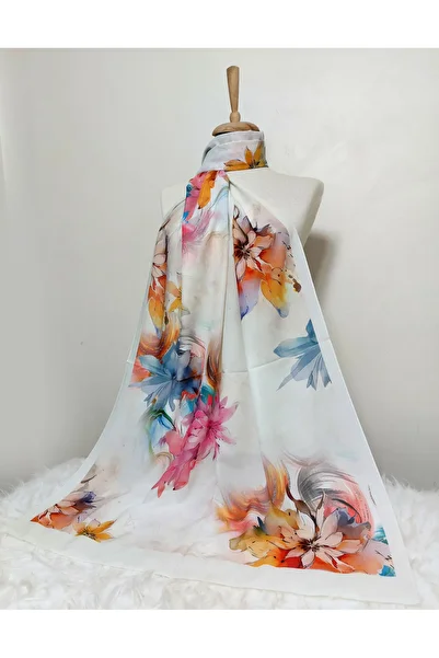 REMOMODA Patterned Flower Model Shawl Italian Cotton Flexible Soft Shawl High Quality