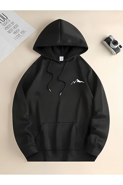 New Shine Black Mountain Printed Unisex Sweatshirt