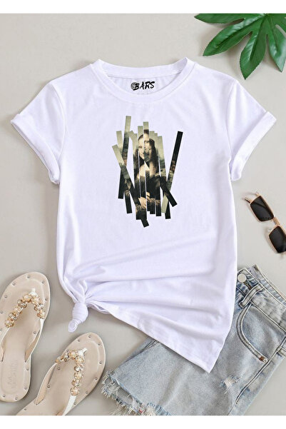 barsdepo Tricou oversize cu imprimeu, tricou oversize unisex alb