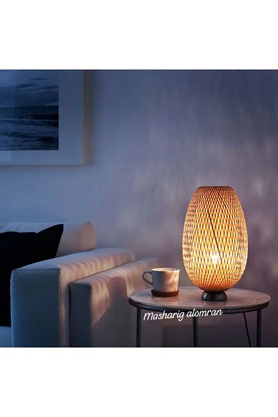 IKEA Table lamp, bamboo/handcrafted