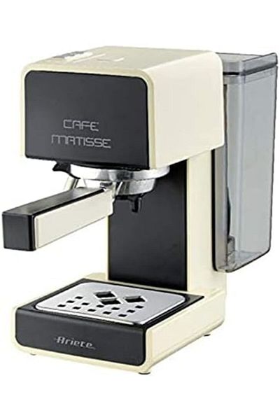 ARIETE Cafe Matisse Pump Espresso Coffee Machine with Milk Frother, Ground Coffee and Pods Compatibl
