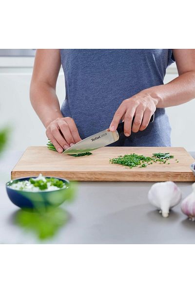 TEFAL Ice Force Chef Knife 20 cm, Kitchen Knife, German Stainless Steel Blade, Long-Lasting Cutting