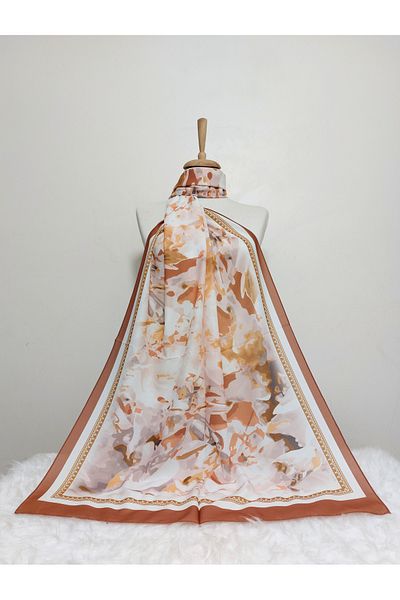 REMOMODA Patterned Watercolor Model Shawl Italian Cotton Flexible Soft Shawl High Quality