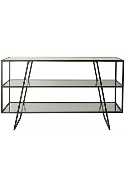 genric FFD Console Table 3 Layer Glass Shelve Pre Assembled Console Table Entrance Modern Media Console