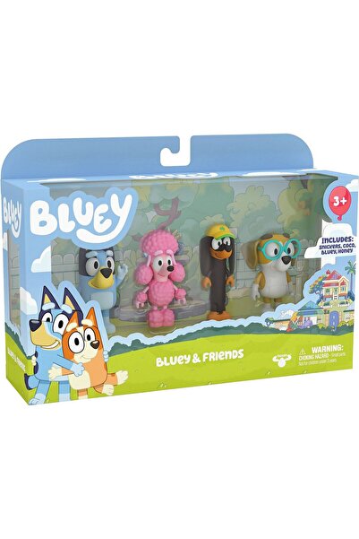 As SET 4 FIGURINE BLUEY