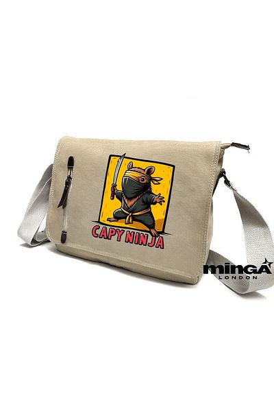 Minga London Beige Capy Ninja Messenger Bag - Minga London