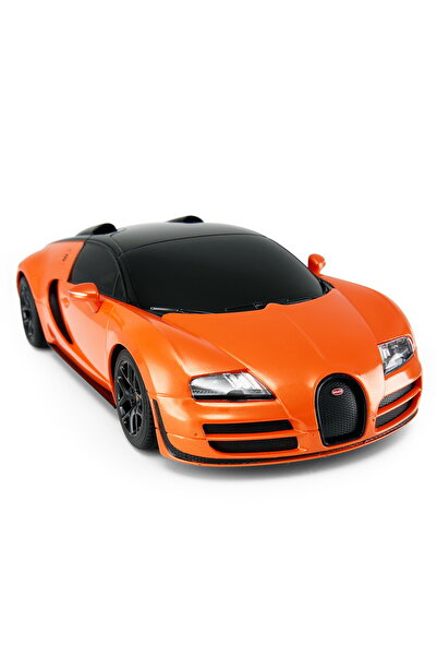 Rastar Masina Cu Telecomanda Bugatti Grand Sport Vitesse Portocaliu Cu Scara 1 La 24