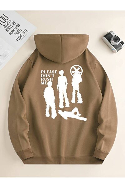 MANCY Унісекс Please Don't Rush Me з принтом Oversize Зимовий 3 нитки 100% ба...