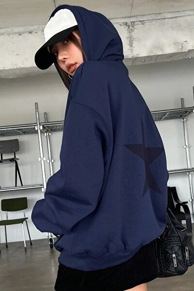 NoVibe Velika veličina unisex Sa kapuljačom Hrabri početak Štampano 3 niti Ov...