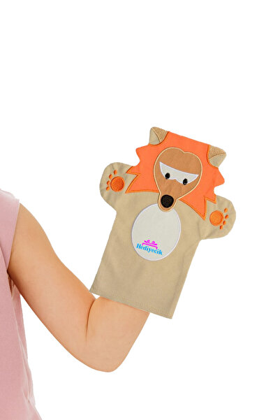 hediyecik Sevimli Aslan Eğitici El Kuklası 25 Cm