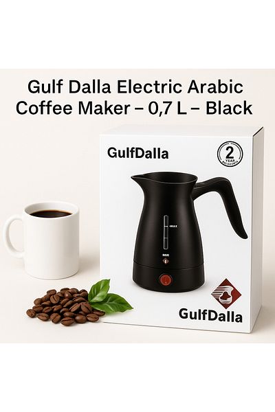 TSUMAB Gulf Dalla Electric Arabic Coffee Maker – 0.7L – Black