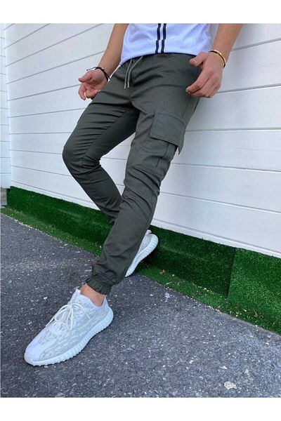 wamoss New Season Men's Jogger Cargo Pants with Elastic Waist and Legs Yk1