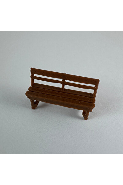Köseoğlu 4 Adet Park Bahçe Sırt Dayanaklı Oturma Bankı - 1/50 Ölçekli 1:50 2 cm - Figür, Maket, Minyatür