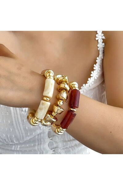 Minnoş Dükkan Vintage Multi Layer Beads Bracelet Set