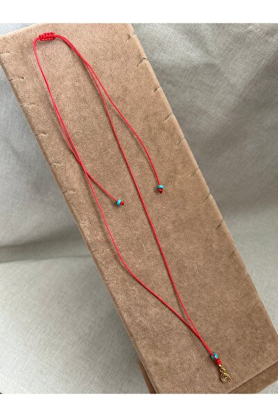 ATELİERGONCA Kırmızı ip minimal kolye no:15