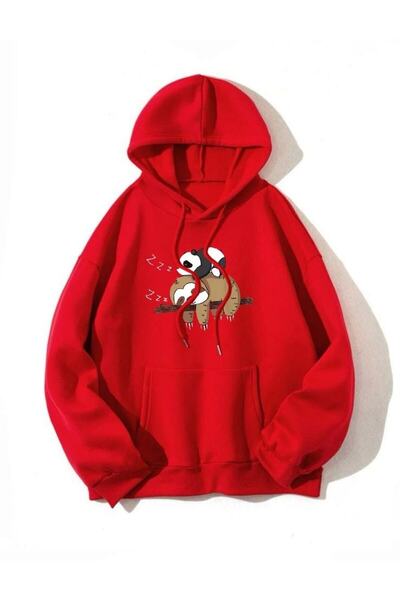 NoVibe Hanorac supradimensionat cu glugă cu imprimeu Panda Koala „Mărime mare”.