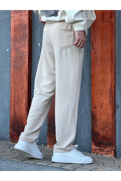 wamoss Νέα σεζόν Ανδρικό φαρδύ παντελόνι με ελαστική μέση New Season Srp3