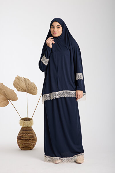 AKPİYYER ثوب صلاة مزين بالدانتيل مكون من قطعتين