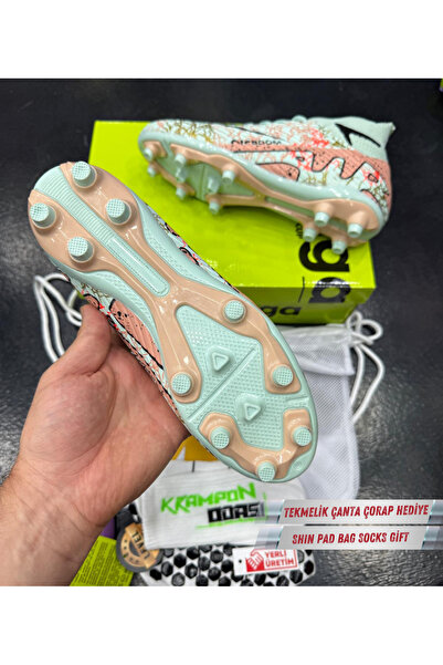 Krampon odası Air Level 600 Profesyonel Futbol Kramponu Seti+Tekmelik+Çanta+Çorap