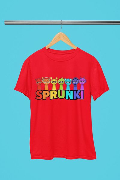 MAGORS Sprunki Printed Cycling Collar 100% Cotton Children's and Youth Tshirt