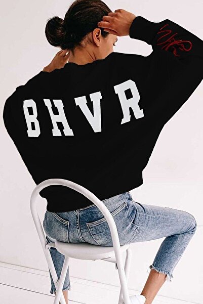 NoVibe Hanorac oversize cu mâneci și spate Bhvr pentru damă