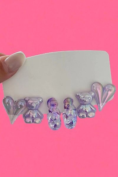 Mutenaura Hologram 6 Piece Earring Set