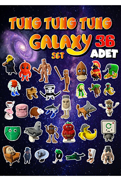 GiginGo Tung Tung Tung Sahur Galaxy Set - 36 Adet Brainrot Figürleri - Tüm Brainrot Serisi