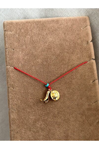 ATELİERGONCA Kırmızı ip ikili kovboy kolye no:18