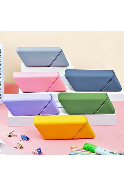 esabela Pencil Case for Kids, Flip & Stand, Stationery Organizer, Pen Holder, Pouch for School