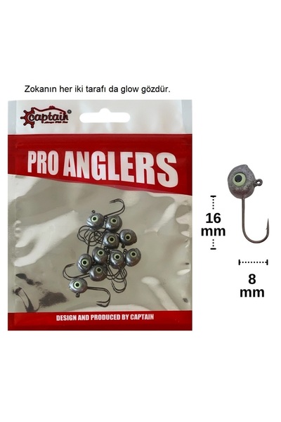 CAPTAIN 6420 Jighead Glow Eye 2gr Zoka (10'lu Paket)