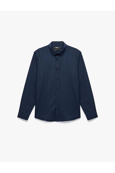 Koton Полуиталианска яка, дълъги ръкави, клин Slim Fit класическа риза (AW 25)