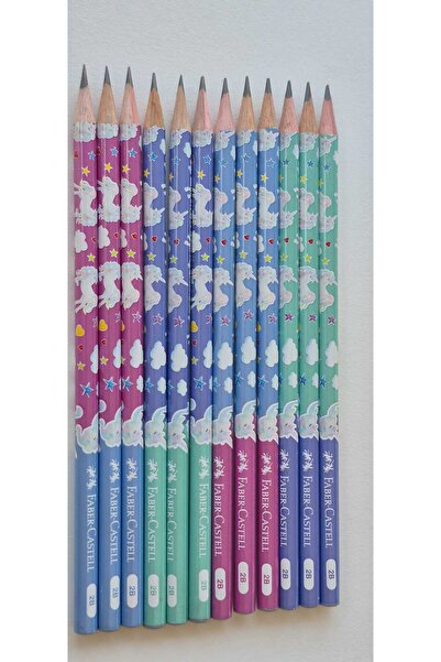 Faber Castell Faber-Castel Unıcorn 2B Kurşun Kalem 12 Adet