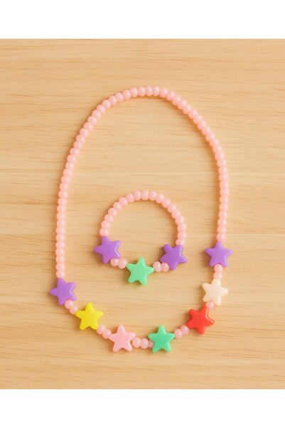 BESMYAR JEWELS Colorful Star Beaded Children's Jewelry Set-Necklace-Bracelet-Girl's Gift