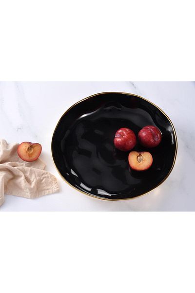 B&L Decor Noir Salad Bowl
