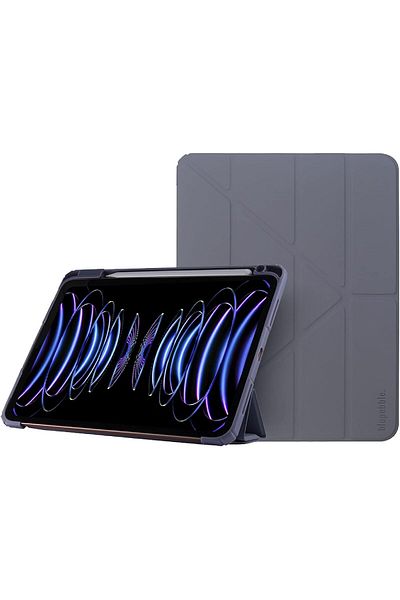 BLUPEBBLE Hybrid Folio with Pen Holder Transparent Back with Auto Sleep/Wake function Shockproof Sli