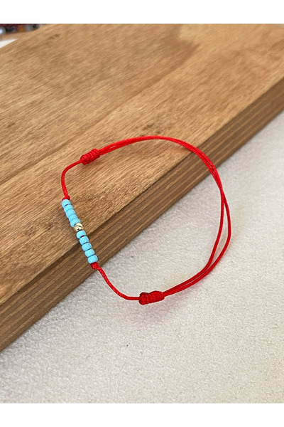 Rupen Kraft 14 Ayar Altın Dorika Detaylı Mavi Taşlı El İşi Zarif Altın Halhal