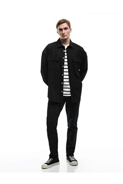 Koton Βαμβακερό κανονικό παντελόνι με λεπτή μέση, ίσια εφαρμογή Jean - Chadwick Jean (AW 25)