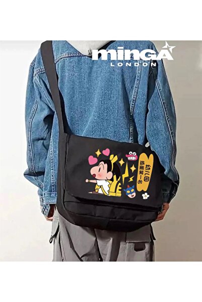 Minga London حقيبة بيكاتشو بوست ماسنجر باللون الأسود - Ghostella